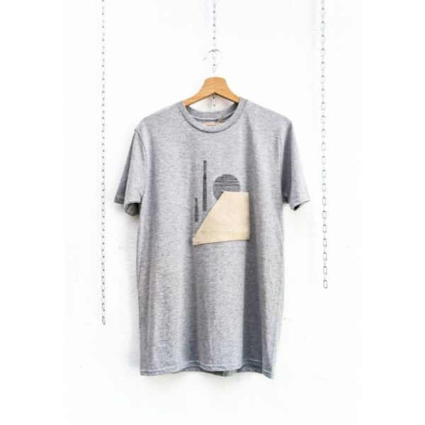 Camiseta mimaría hempworks CASTRO 03 de color gris en colaboración con el artista urbano SONEK Edición limitada