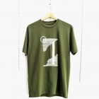 Camiseta mimaría hempworks CASTRO 02 de color verde en colaboración con el artista urbano SONEK Edición limitada